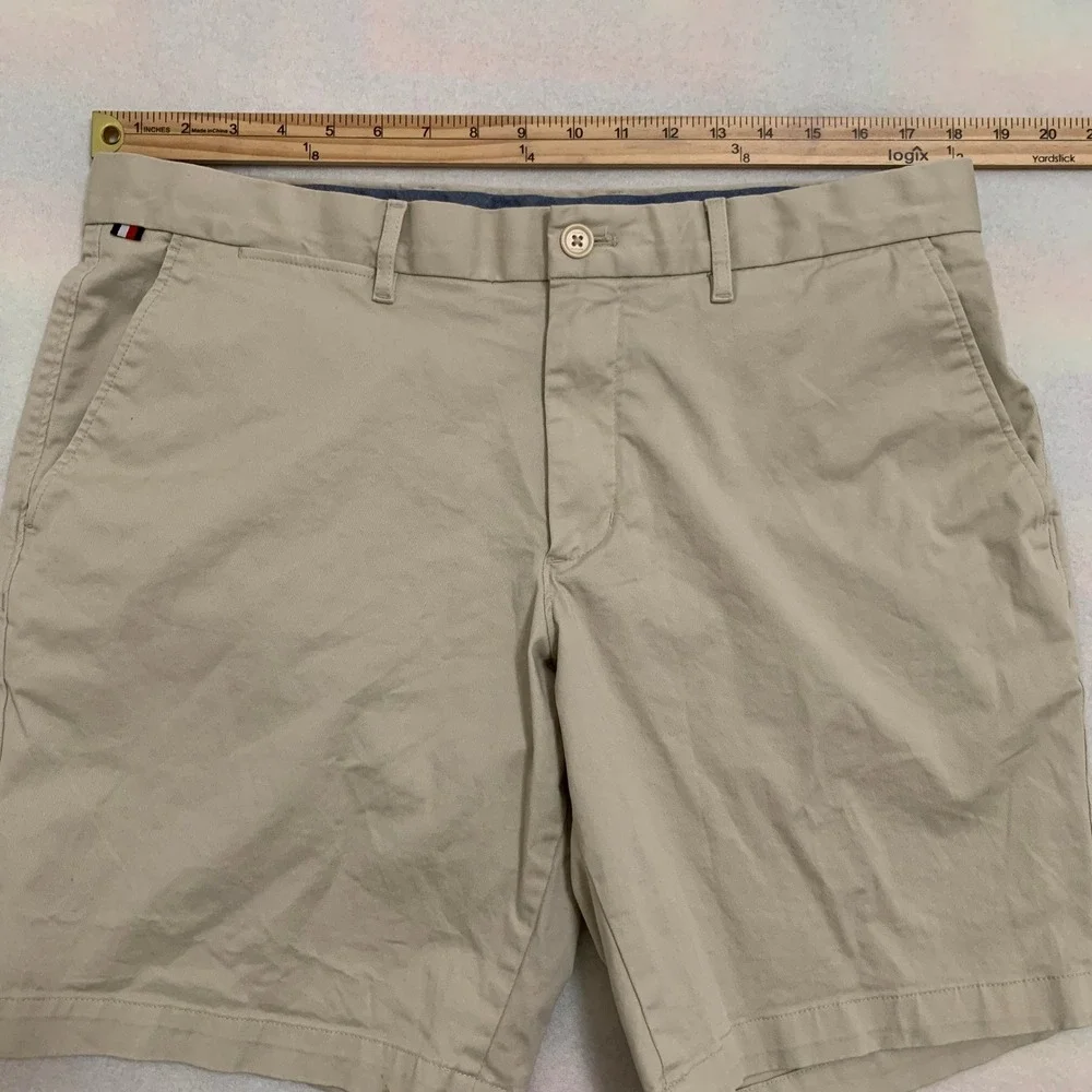 Tommy Hilfiger Men's Size 36‎ Khaki Tan Stretch Chino Shorts 9
